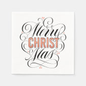 Merry CHRISTmas Religious Marquee Sign Calligraphy Servetten (Voorkant)