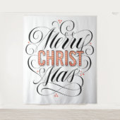Merry CHRISTmas Religious Marquee Sign Calligraphy Wandkleed (Voorkant)