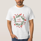 Merry Christmas rendier Value T-shirt (Voorkant)