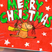 Merry Christmas Rendier wenskaart Kaart