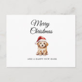 Merry Christmas retriever puppy vakantie briefkaar Feestdagenkaart (Voorkant)