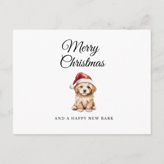 Merry Christmas retriever puppy vakantie briefkaar Feestdagenkaart (Voorkant)