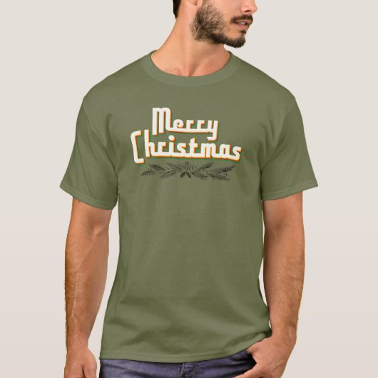 Merry Christmas Retro 80’s T-shirt (Voorkant)