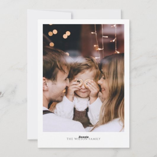 Merry Christmas Retro Auto Ornament Foto Feestdagenkaart (Achterkant)