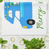 MERRY CHRISTMAS Retro Camper Motorhome RV Xmas Theedoek (Gevouwen)