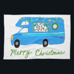 MERRY CHRISTMAS Retro Camper Motorhome RV Xmas Theedoek<br><div class="desc">Decoreer je keuken met deze coole handdoek. Het maakt een geweldige vakantie, verjaardag, huisopwarming of verjaardagsgeschenk! U kunt het aanpassen en tekst ook toevoegen. Bekijk mijn winkel voor nog veel meer kleuren en patronen, plus bijpassende keukenspullen!</div>