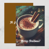 Merry Christmas Retro Feestdagenkaart (Voorkant / Achterkant)