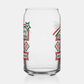 Merry Christmas Retro Marquee - Plezier voor de We Blikvorm Glas (Links)