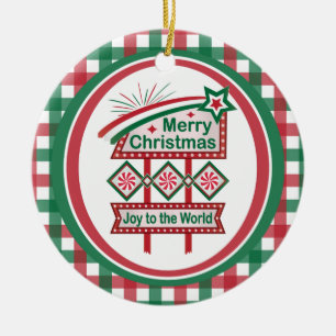 Merry Christmas Retro Marquee - Plezier voor de We Keramisch Ornament