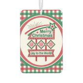 Merry Christmas Retro Marquee - Plezier voor de We Luchtverfrisser (Achterkant)