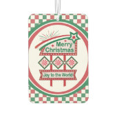 Merry Christmas Retro Marquee - Plezier voor de We Luchtverfrisser (Achterkant)