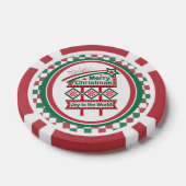 Merry Christmas Retro Marquee - Plezier voor de We Poker Chips (Enkel)