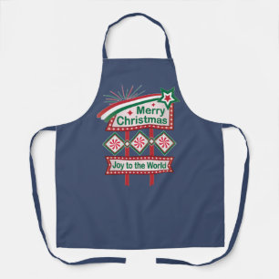 Merry Christmas Retro Marquee - Plezier voor de We Schort