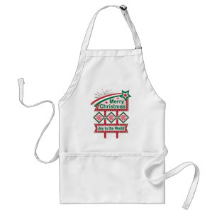 Merry Christmas Retro Marquee - Plezier voor de We Standaard Schort