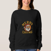 Merry Christmas Retro Santa Sweatshirt (Voorkant)
