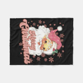 Merry Christmas Retro Tygraphy Santa Nk Hat T Shir Fleece Deken (Voorkant (Horizontaal))