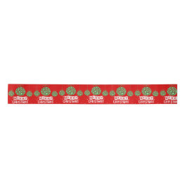 Merry Christmas Ribbon Holiday Gift Wrap Satijnen Lint