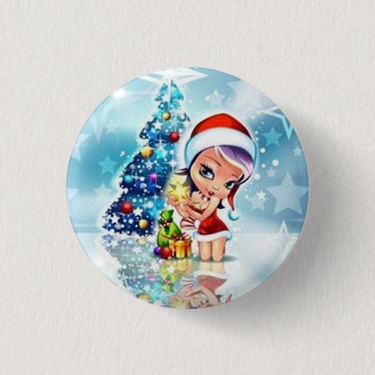 Merry Christmas - Ronde Button 3,2 Cm (Voorkant)