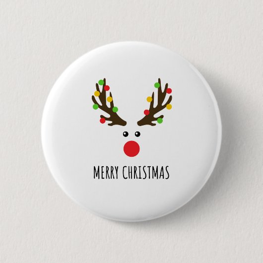 MERRY CHRISTMAS RONDE BUTTON 5,7 CM (Voorkant)