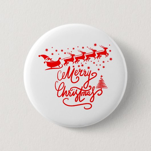 MERRY CHRISTMAS RONDE BUTTON 5,7 CM (Voorkant)