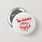 MERRY CHRISTMAS RONDE BUTTON 5,7 CM (Voorkant /achterkant)