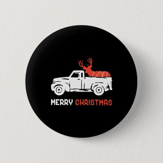 MERRY CHRISTMAS RONDE BUTTON 5,7 CM (Voorkant)