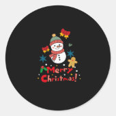 Merry Christmas! Ronde Sticker (Voorkant)