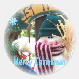 Merry Christmas Ronde Sticker