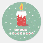 Merry Christmas Ronde Sticker (Voorkant)