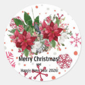 Merry Christmas! Ronde Sticker (Voorkant)