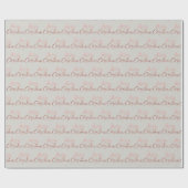 Merry Christmas Roos Glitter Script Grey Cottage Cadeaupapier (Vlak)