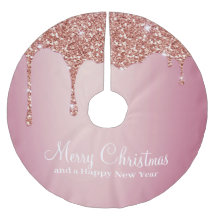 Merry Christmas Roos Gold Drip Glam Meisje