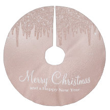 Merry Christmas Roos Gold Drip Glam Meisje