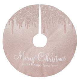 Merry Christmas Roos Gold Drip Glam Meisje Kerstboom Rok
