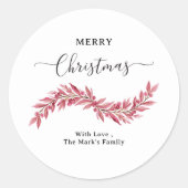 Merry Christmas Round Stickers (Voorkant)