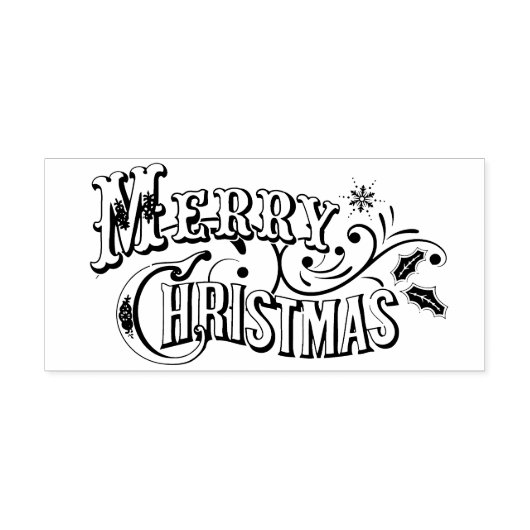  Merry Christmas Rubber Art Stamp Rubberstempel (Afrduk)