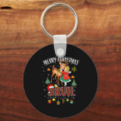Merry Christmas Rudolph The Red Nose Reindeer Bruh Sleutelhanger (Voorkant)