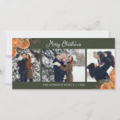 Merry Christmas Rustic 3 Fotocollage Feestdagenkaart (Voorkant)