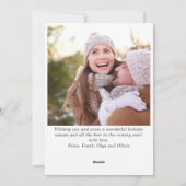 Merry Christmas Rustic 4 FOTO Wenselen QR code Feestdagenkaart (Achterkant)