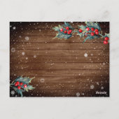 Merry Christmas Rustic 5 FOTO Wenskaart Briefkaart (Achterkant)