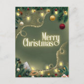 Merry Christmas Sage Briefkaart (Voorkant)
