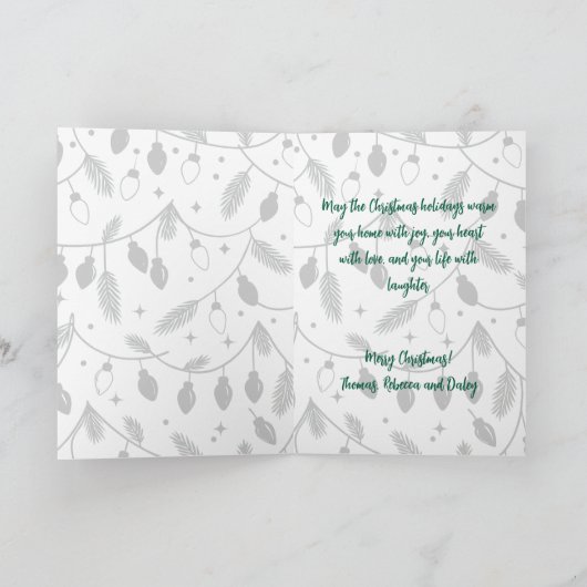 Merry Christmas Sage Kaart (Binnen)