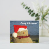 Merry Christmas! sandman/snowman Feestdagenkaart (Staand voorkant)