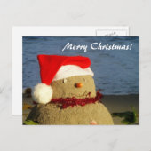 Merry Christmas! sandman/snowman Feestdagenkaart (Voorkant / Achterkant)