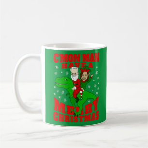 merry christmas santa biden kamala harris dinosaur koffiemok