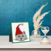 "MERRY CHRISTMAS" SANTA CAT FOTOPLAAT (Insitu)