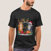 Merry Christmas Santa Cat Light Gorgeous Reindeer  T-shirt (Voorkant)