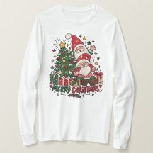 Merry Christmas Santa & Christmas Tree Holiday Des