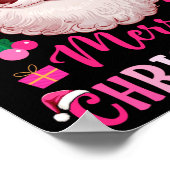 Merry Christmas Santa Claus Black Afro African Ame Poster (Hoek)