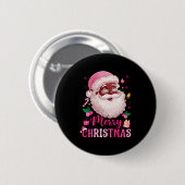 Merry Christmas Santa Claus Black Afro African Ame Ronde Button 5,7 Cm (Voorkant /achterkant)